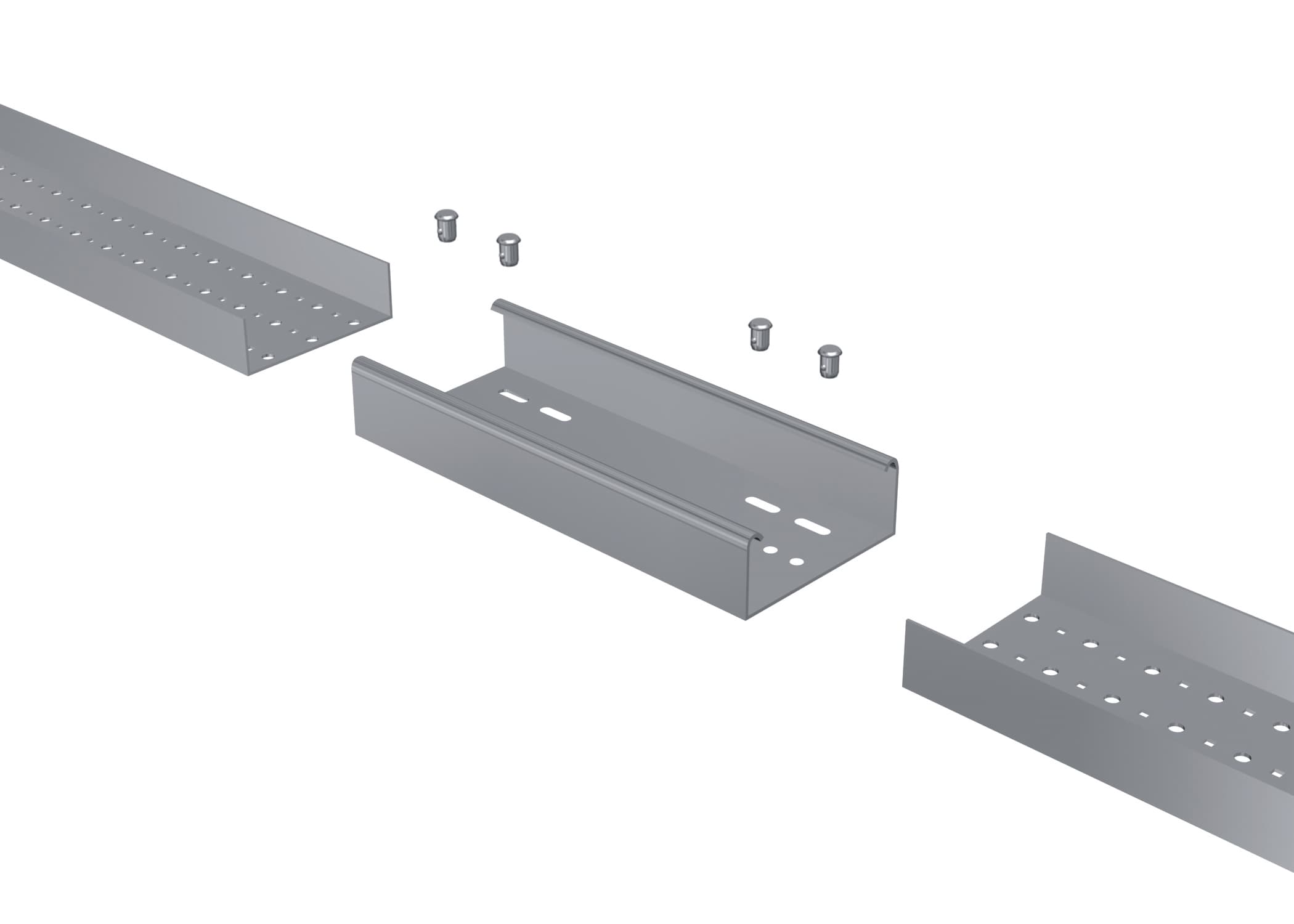 Snap Track aluminum channel cable tray system